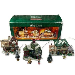 Trim a Home Bayberry Village Vintage 3 Piece Set Mint Like New